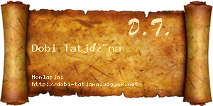 Dobi Tatjána névjegykártya